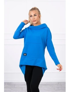 Mikina s kapucňou s dlhým chrbtom nevädza