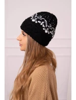 Dámska čiapka Kira K374 black+white Dámska čiapka Kira K374 black+white