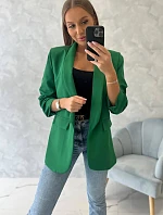 Bunda s chlopňou elegantná tmavozelená