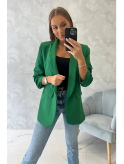 Bunda s klopou elegantní tmavě zelená