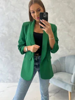 Bunda s chlopňou elegantná tmavozelená