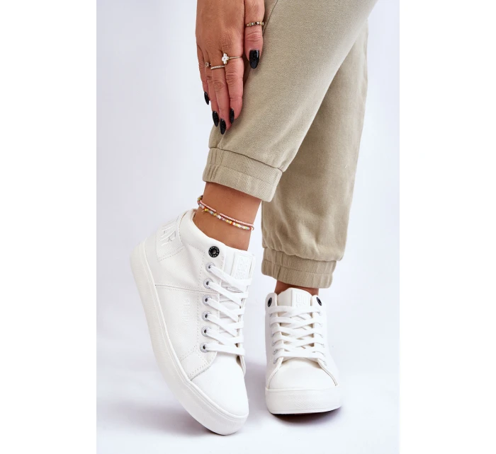 Dámské klasické vysoké tenisky Big Star model 21608900 bílé - Big Star Shoes Dámské klasické vysoké tenisky Big Star model 21608900 bílé - Big Star Shoes