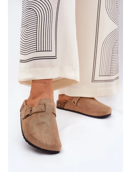Dámské nazouváky a na platformě s přezkou khaki model 21689831 - Boto Dámské nazouváky a na platformě s přezkou khaki model 21689831 - Boto