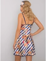 Nočná košeľa BR KN 1042 tmavo modrá a biela