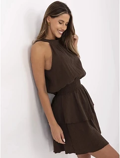 Šaty MI SK 92166.71P tmavohnedé