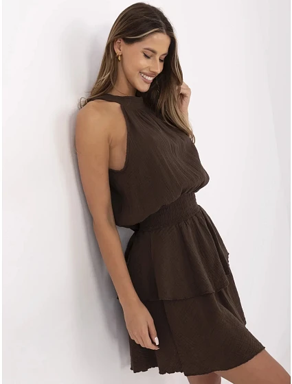 Šaty MI SK 92166.71P tmavohnedé