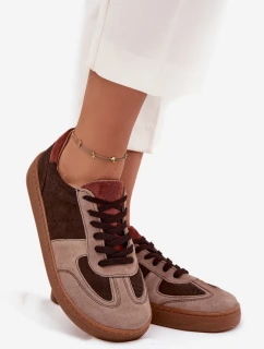 Dámske semišové barefoot tenisky Zazoo - hnedé