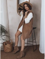 Dámska vesta ARTEMI camel FashionStreet TY4104