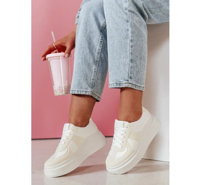 Dámské tenisky na platformě white Dstreet model 21987695 - FashionStreet