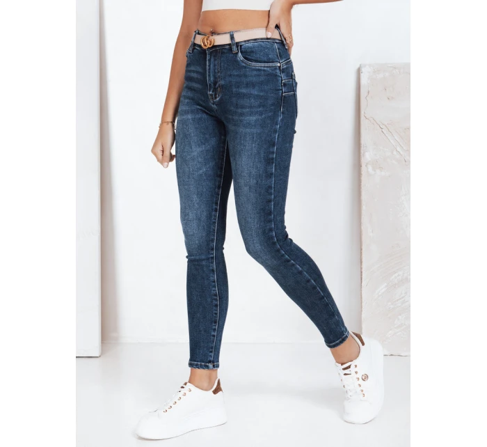 Dámske skinny džínsy modré FashionStreet UY2826