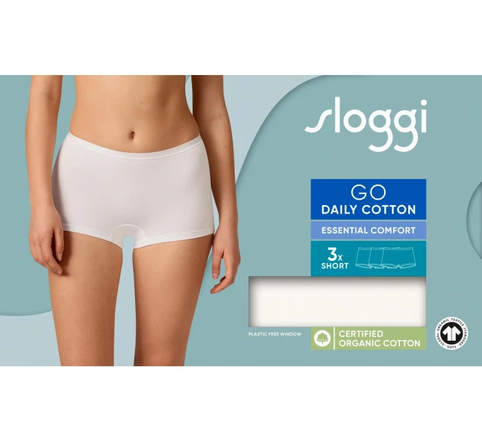 sloggi GO Daily Cotton Short 3P - WHITE - SLOGGI WHITE - SLOGGI sloggi GO Daily Cotton Short 3P - WHITE - SLOGGI WHITE - SLOGGI