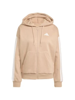 Mikina adidas Essentials s 3 prúžkami a celoprepínacím fleecovým šiltom W JX7706