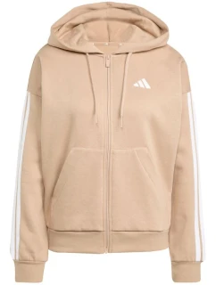 Mikina adidas Essentials s 3 prúžkami a celoprepínacím fleecovým šiltom W JX7706