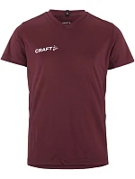 Craft Teamwear Squad Go Jersey Solid Jr Detské športové tričko s výstrihom do V 82.5582 bordová Craft Teamwear Squad Go Jersey Solid Jr Detské športové tričko s výstrihom do V 82.5582 bordová