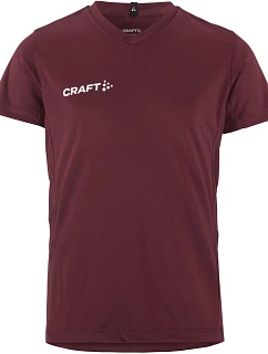 Squad Go Jersey Solid Jr Dětské sportovní tričko s výstřihem do V model 22468866 maroon - Craft Teamwear