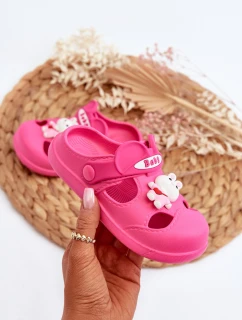 Klapki Dziecięce Piankowe Z Ozdobą Fuksja Opleja