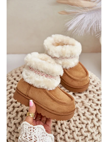 dětské s kožíškem a vzorem Camel model 21678794 - Boto