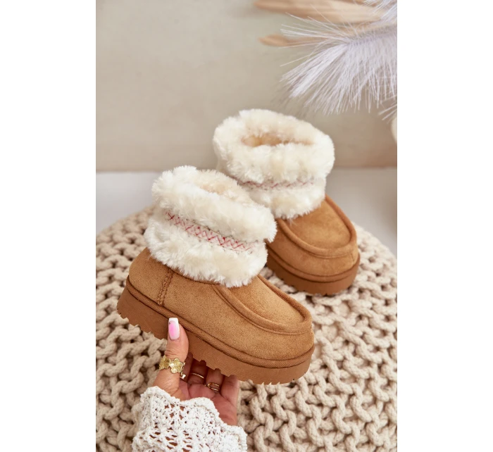 dětské s kožíškem a vzorem Camel model 21678794 - Boto