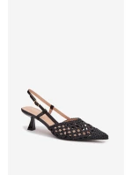 Dámské Sandály na Podpatku Černé model 22027878 - Boto