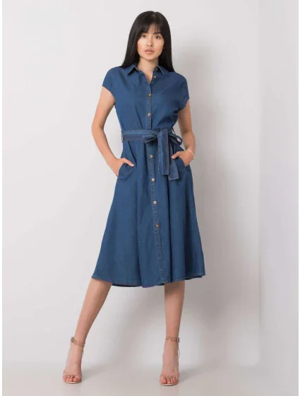 Šaty RO SK model 15509498 tmavě modrá - FPrice Šaty RO SK model 15509498 tmavě modrá - FPrice