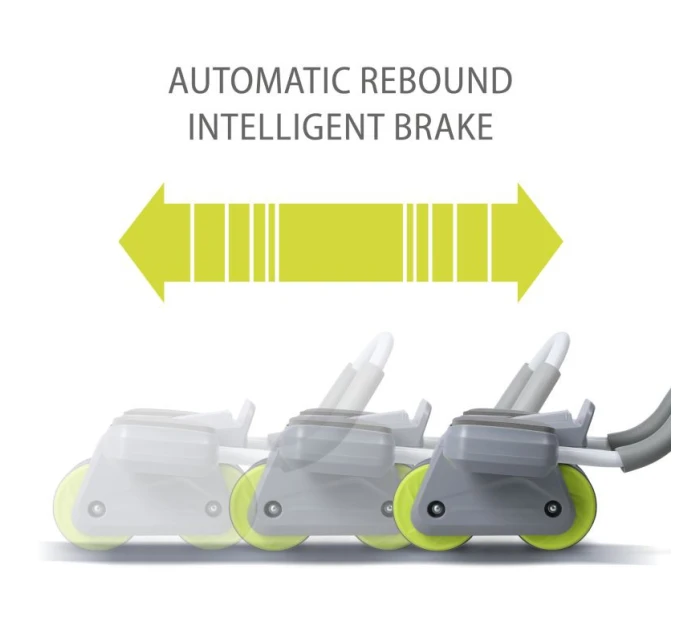 KA08 SIVÁ ABS AUTOMATICKÉ BRUŠNÉ SVALOVÉ CVIČENIE KOLESO S LCD DISPLEJOM A NABÍJANIE HMS