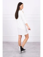 Šaty s potiskem model 18744170 ecru - K-Fashion