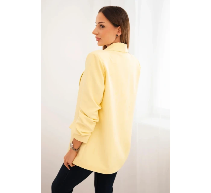 Elegantní sako s klopami model 21819279 - K-Fashion Elegantní sako s klopami model 21819279 - K-Fashion