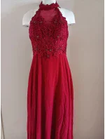 Dámske plesové šaty dlhé bordové - EVA a LOLA Dámske plesové šaty dlhé bordové - EVA a LOLA