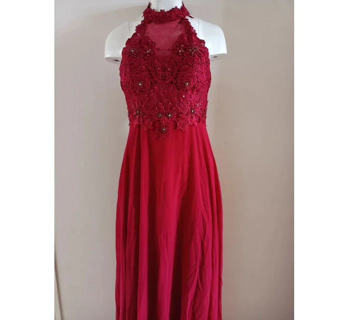 Dámske plesové šaty dlhé bordové - EVA a LOLA Dámske plesové šaty dlhé bordové - EVA a LOLA