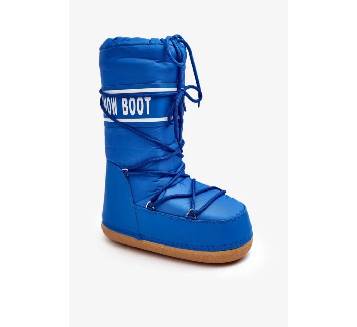 Dámské vysoké boty do sněhu modré model 20976125 - SWEET SHOES