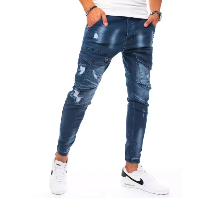 Pánske džínsové cargo modré tepláky FashionStreet UX3271