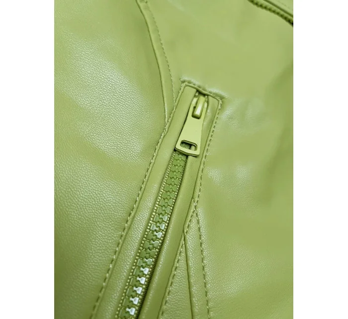 Pistáciová bunda J Style s asymetrickým zipsom (11Z8130) Pistáciová bunda J Style s asymetrickým zipsom (11Z8130)