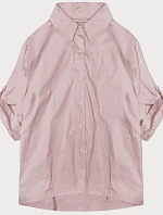 Košeľa s ozdobnou mašľou na chrbte ružová (24018)
