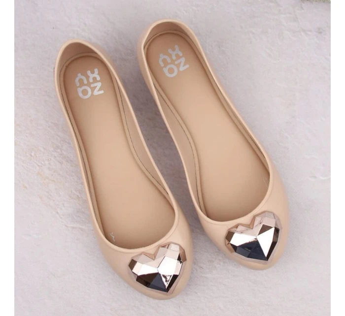 Pohodlné baleríny W nude model 21071872 - Zaxy