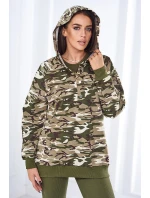 3dílná souprava top a legíny khaki + ecru model 18970353 - K-Fashion 3dílná souprava top a legíny khaki + ecru model 18970353 - K-Fashion