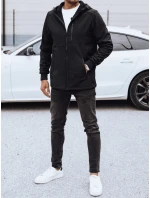 Pánska prechodná softshellová bunda s kapucňou čierna FashionStreet TX4819