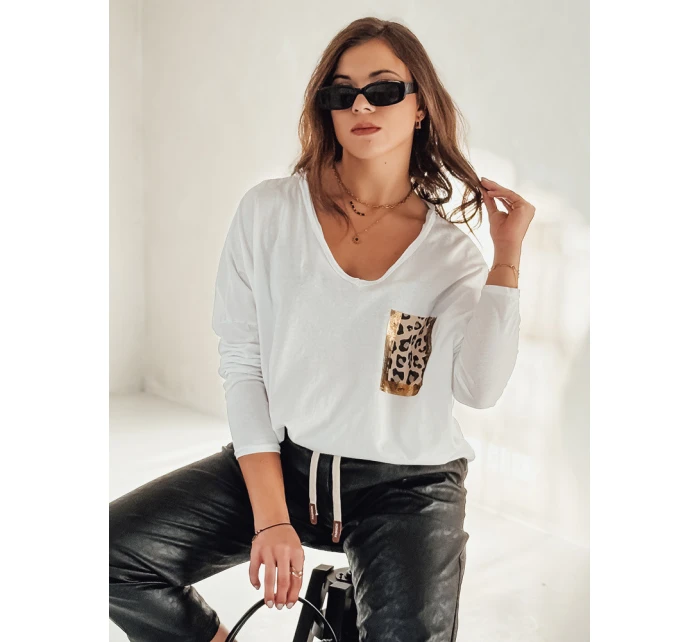 dámská halenka oversize s potiskem bílá Dstreet model 21982015 - FashionStreet