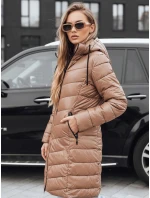 Dámská zimní dlouhá prošívaná bunda velbloudí barvy Dstreet model 22182497 - FashionStreet Dámská zimní dlouhá prošívaná bunda velbloudí barvy Dstreet model 22182497 - FashionStreet
