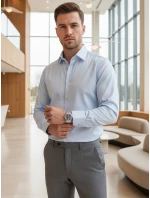 Pánská elegantní hladká modrá košile FIT Dstreet model 21995824 - FashionStreet