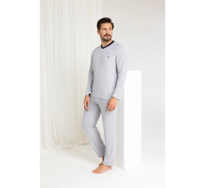 Regina 489 dlhé froté pyžamo 2XL-3XL pánske