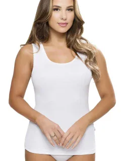 Bílá dámská košilka model 14572781 XXL - Emili