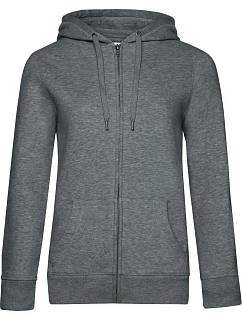 B&C QUEEN Zipped Dámská mikina s kapucí heather mid grey model 22536246