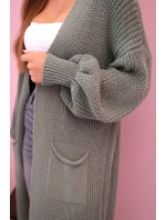 Dlhý sveter tmavá mäta