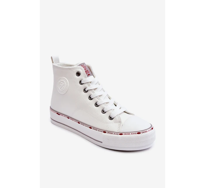 Dámské vysoké Zateplené tenisky model 21599216 Bílé - Cross Jeans