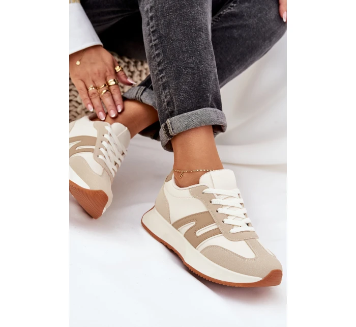 Dámské Sportovní Boty Na Platformě Béžové model 21686217 - Boto Dámské Sportovní Boty Na Platformě Béžové model 21686217 - Boto