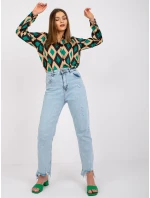 Blúzka DHJ BZ 15256.53P čierna a zelená Blúzka DHJ BZ 15256.53P čierna a zelená