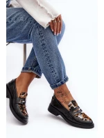 Skórzane Półbuty Mokasyny Damskie Maciejka 06250-01 Czarne