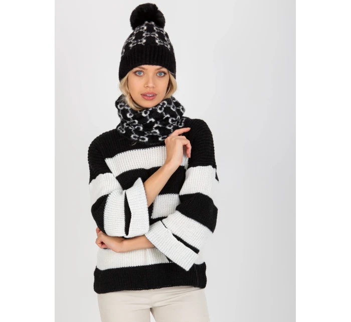 Tunelový šál AT KM CM 333 biela a čierna