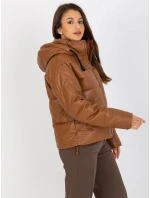 Dámska bunda NM KR H 923 svetlo hnedá