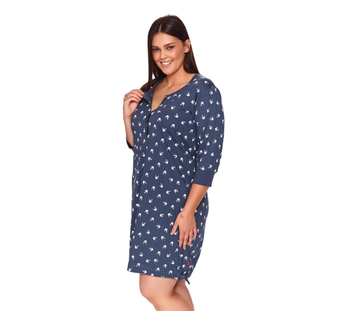 Dámská noční košile model 19529977 tm.modrá - DOCTOR NAP Dámská noční košile model 19529977 tm.modrá - DOCTOR NAP